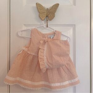 Cupcakes and Cashmere 6-9 month dress with bonnet